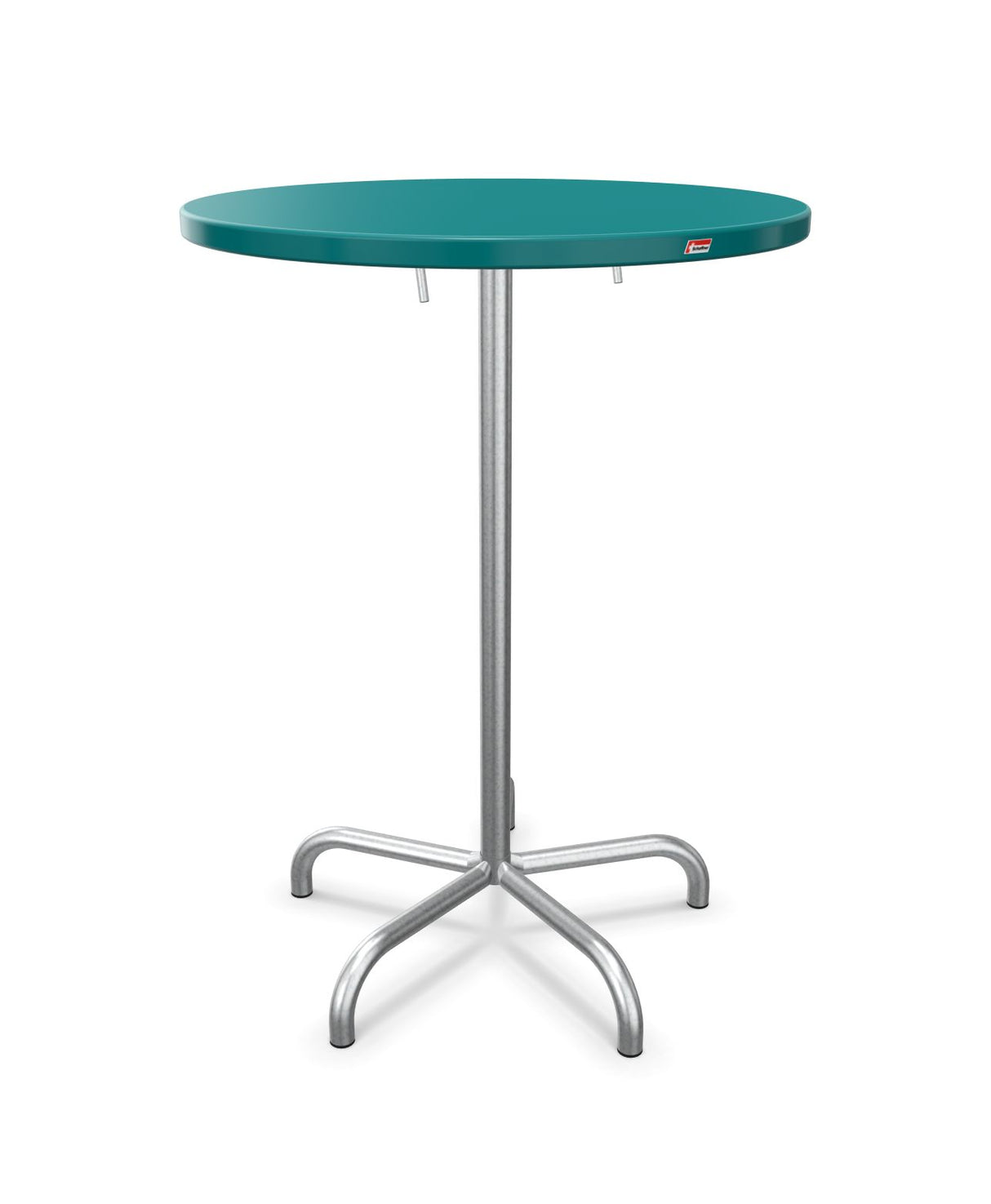 Schaffner Säntis Table haute rabattable ronde Ø80cm h:110cm Bleu Kali 56 Galvanisé à chaud 02
