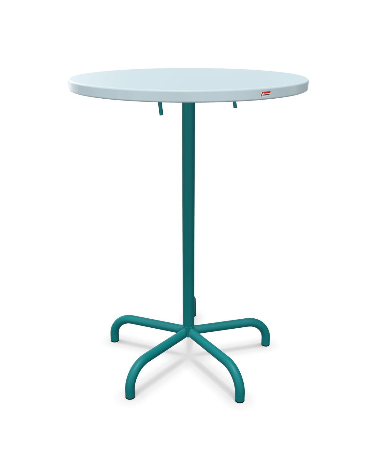 Schaffner Säntis Table haute rabattable ronde Ø80cm h:110cm Bleu Pastel 51 Bleu Kali 56
