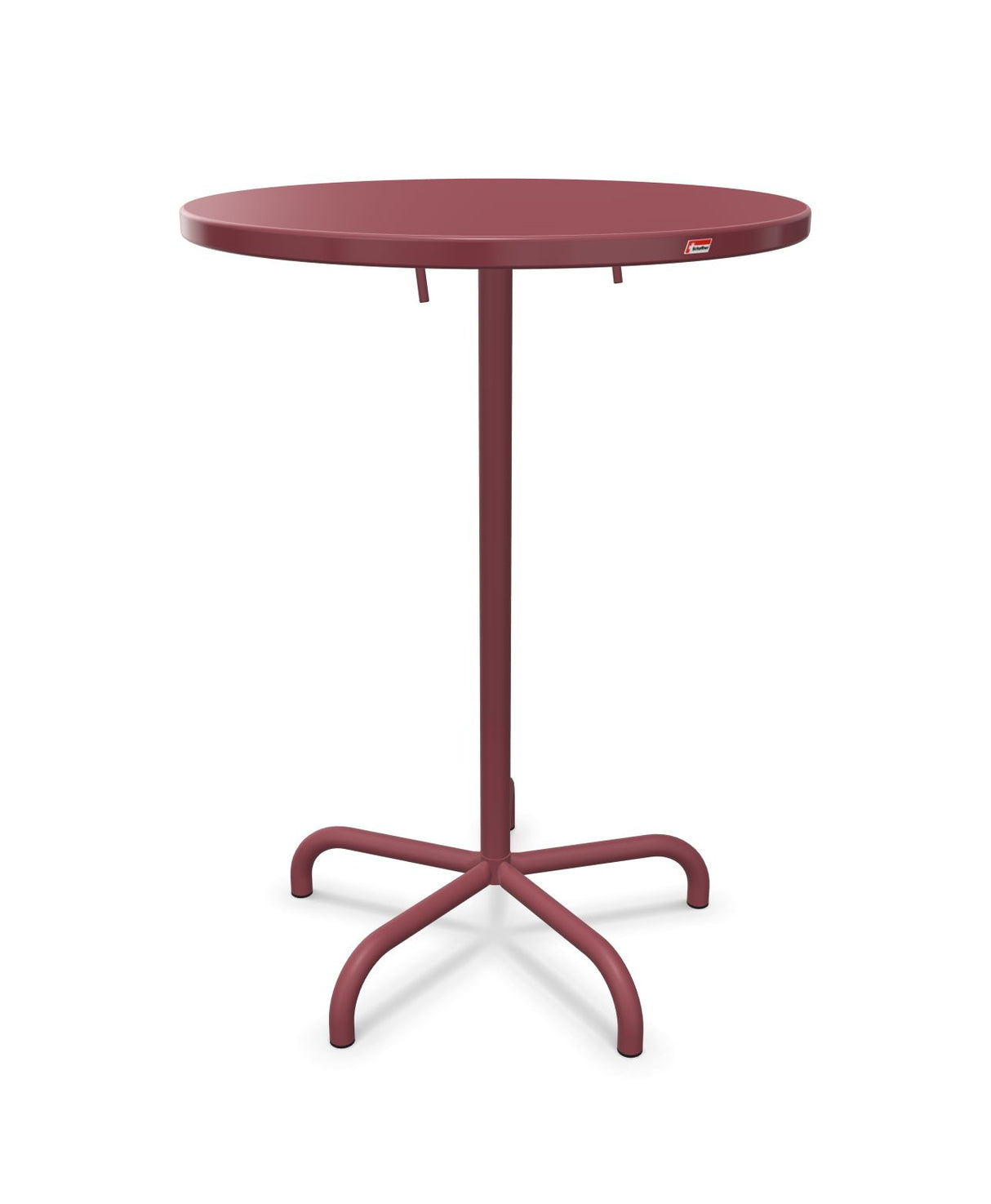 Schaffner Säntis Table haute rabattable ronde Ø80cm h:110cm Bordeaux 38 Bordeaux 38