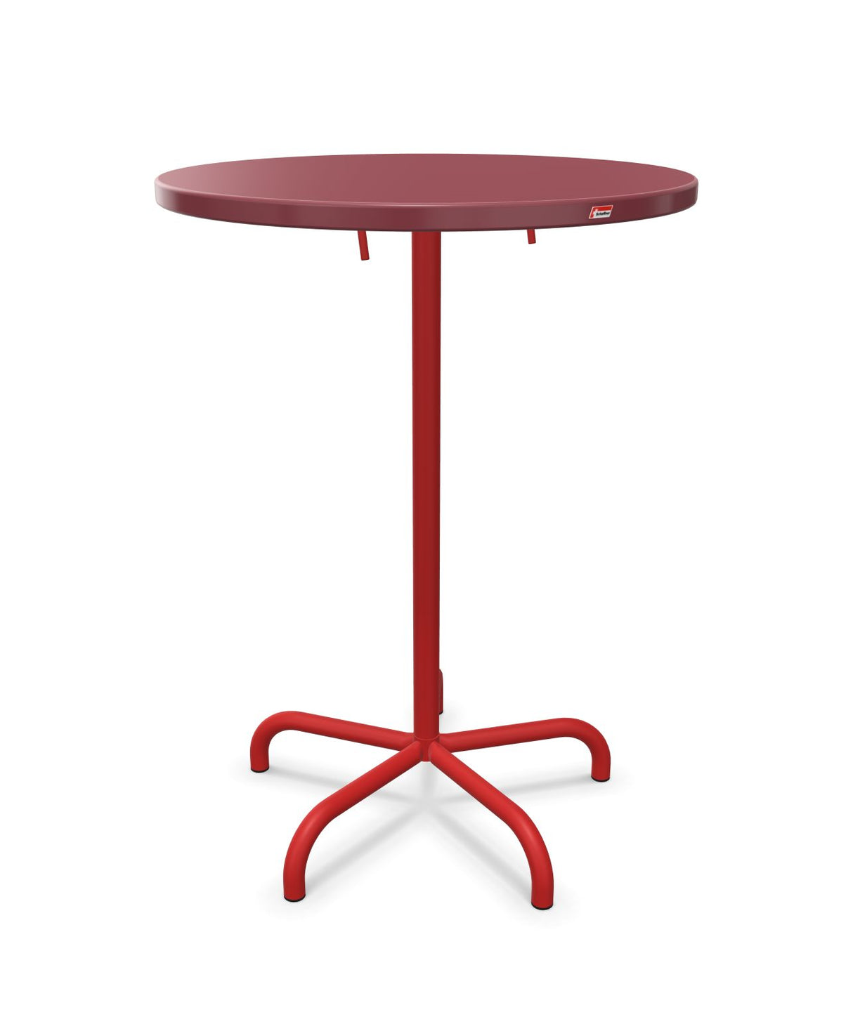 Schaffner Säntis Table haute rabattable ronde Ø80cm h:110cm Bordeaux 38 Rouge 30