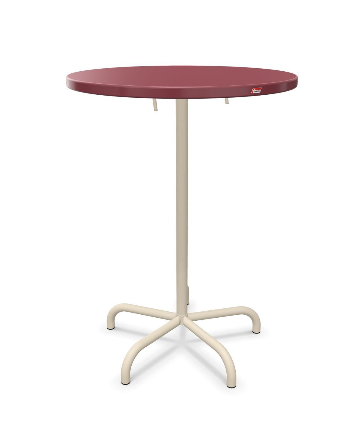 Schaffner Säntis Table haute rabattable ronde Ø80cm h:110cm Bordeaux 38 Sable Pastel 15