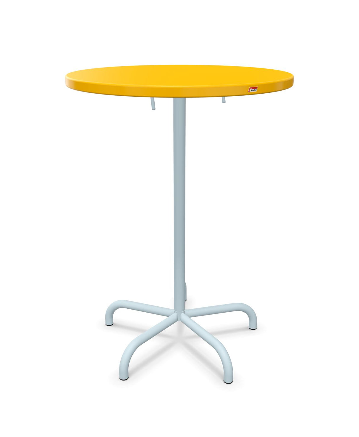 Schaffner Säntis Table haute rabattable ronde Ø80cm h:110cm Jaune 11 Bleu Pastel 51