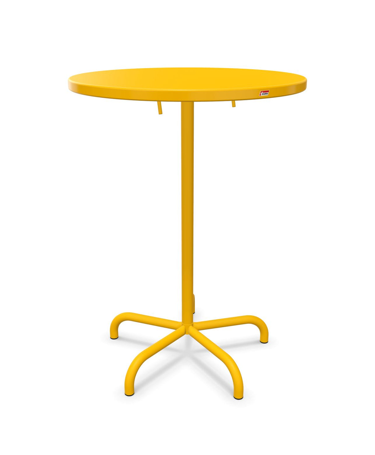 Schaffner Säntis Table haute rabattable ronde Ø80cm h:110cm Jaune 11 Jaune 11
