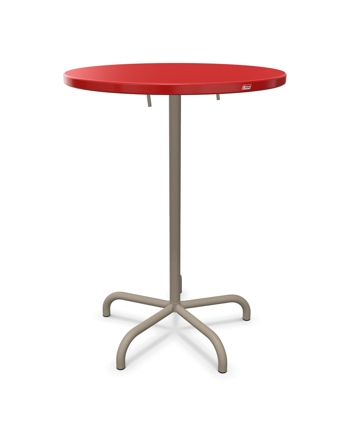 Schaffner Säntis Table haute rabattable ronde Ø80cm h:110cm Rouge 30 Champagne 85