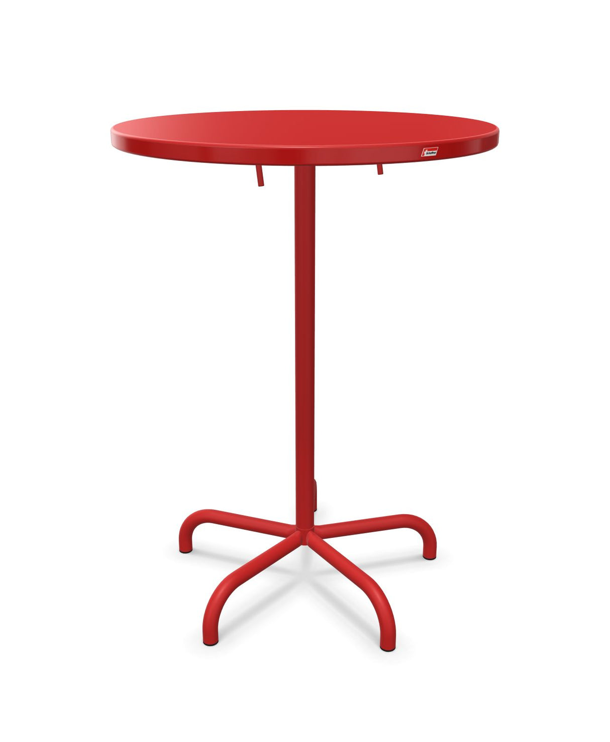 Schaffner Säntis Table haute rabattable ronde Ø80cm h:110cm Rouge 30 Rouge 30