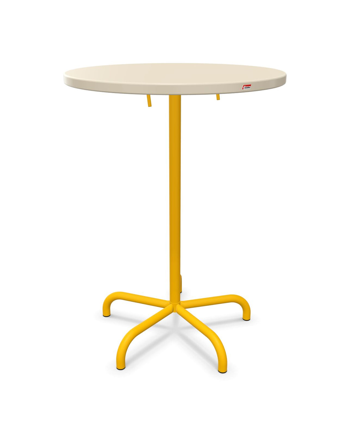 Schaffner Säntis Table haute rabattable ronde Ø80cm h:110cm Sable Pastel 15 Jaune 11