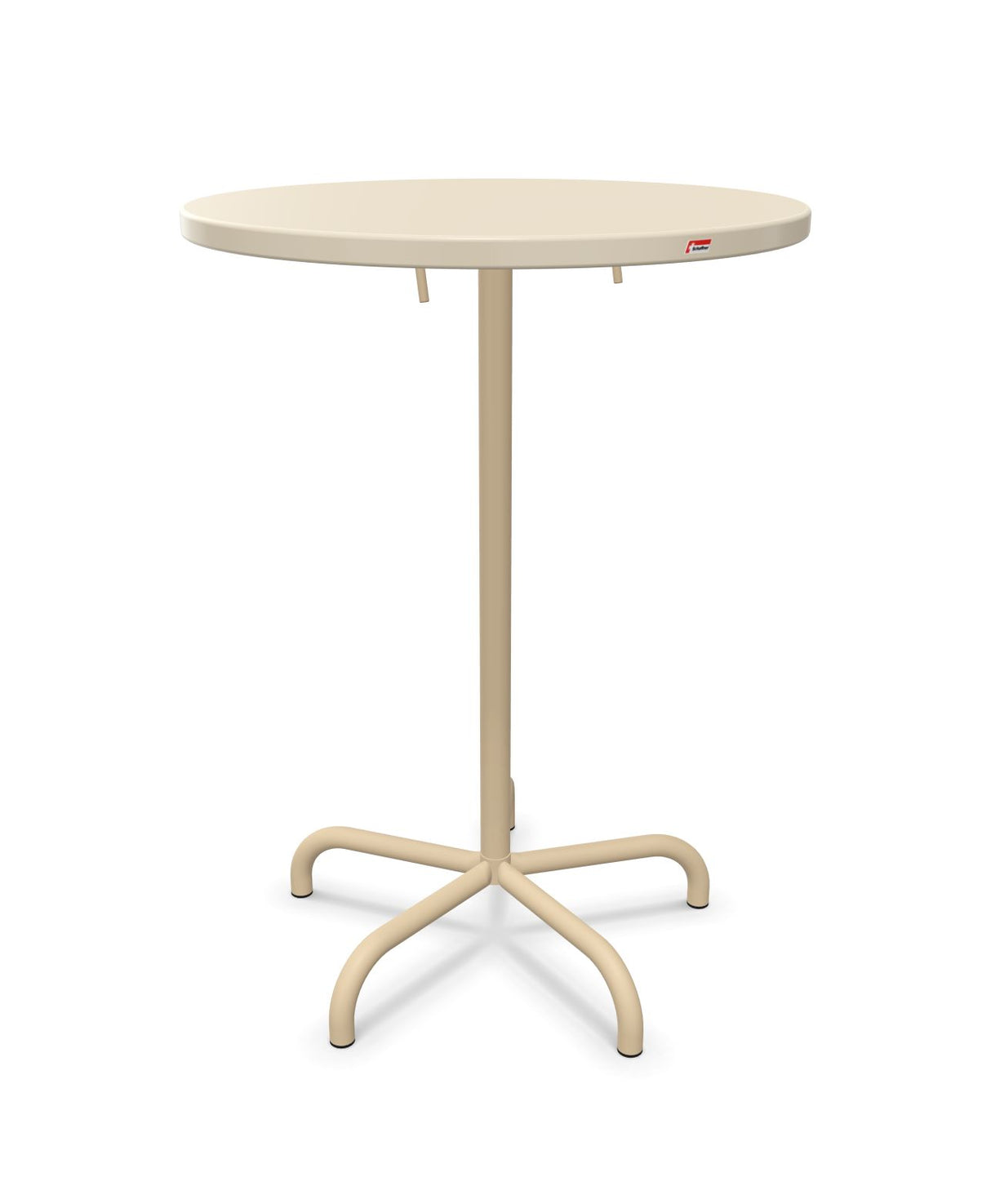 Schaffner Säntis Table haute rabattable ronde Ø80cm h:110cm Sable Pastel 15 Marron Pastel 83