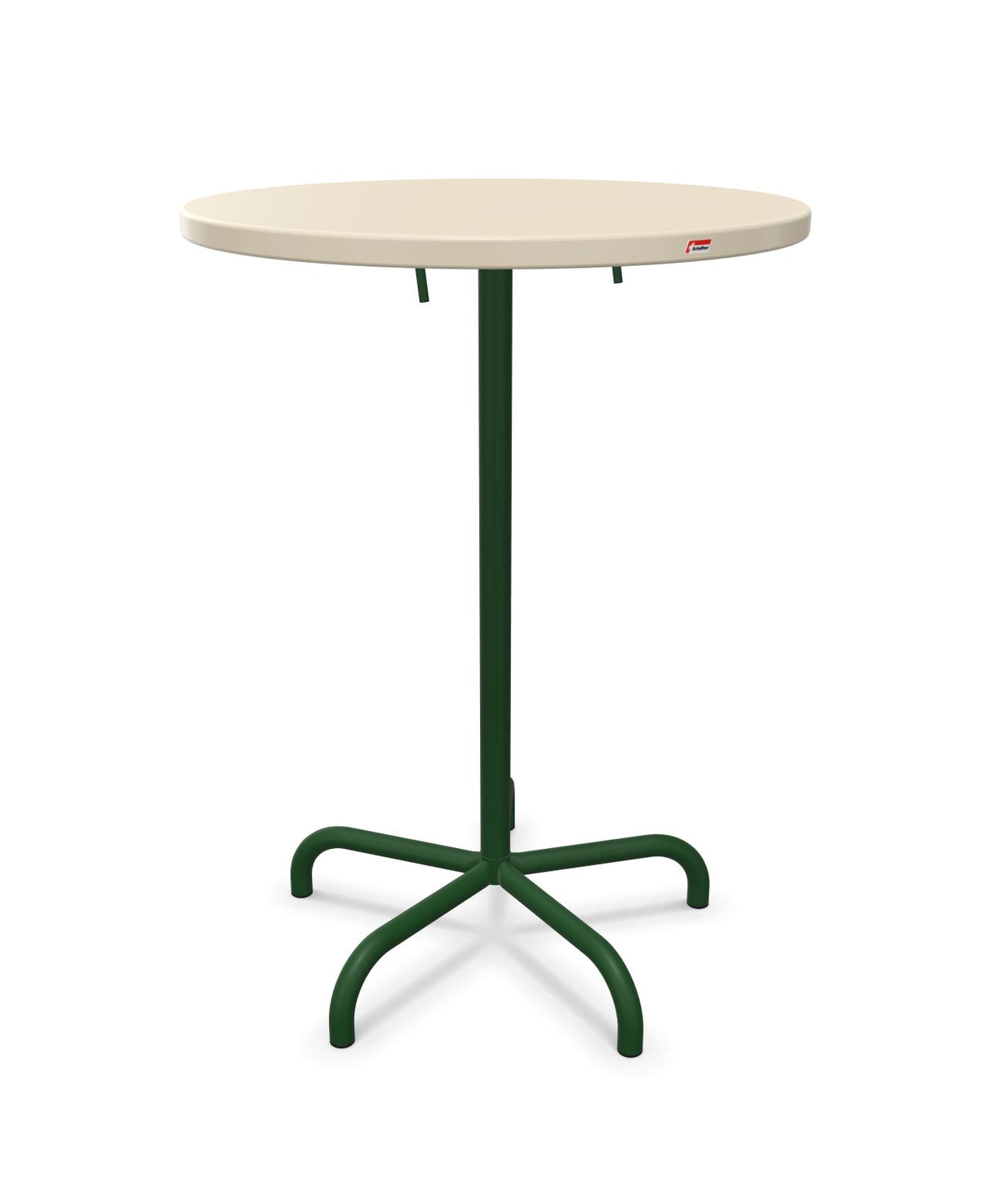 Schaffner Säntis Table haute rabattable ronde Ø80cm h:110cm Sable Pastel 15 Vert Sapin 66
