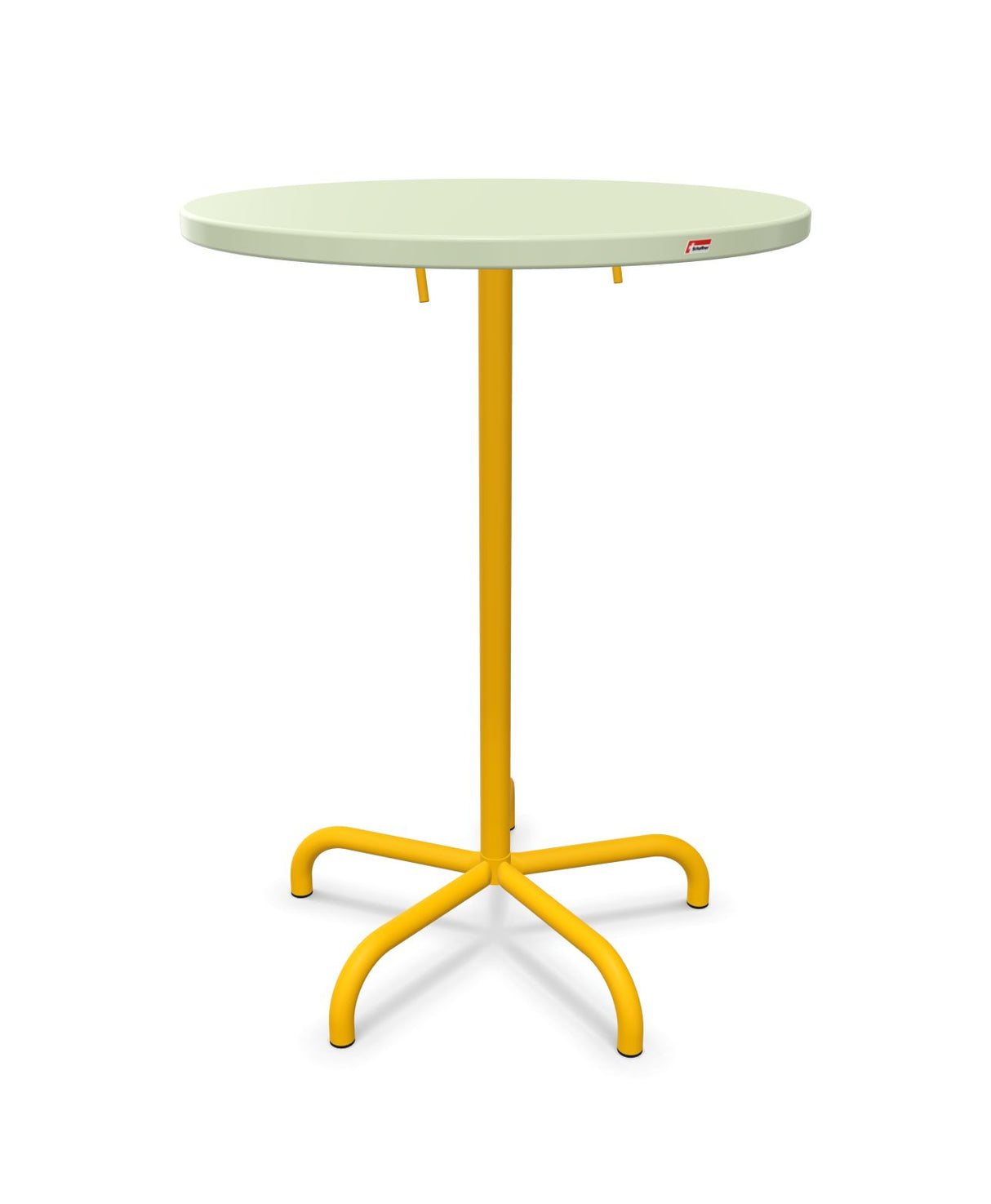 Schaffner Säntis Table haute rabattable ronde Ø80cm h:110cm Vert Pastel 64 Jaune 11