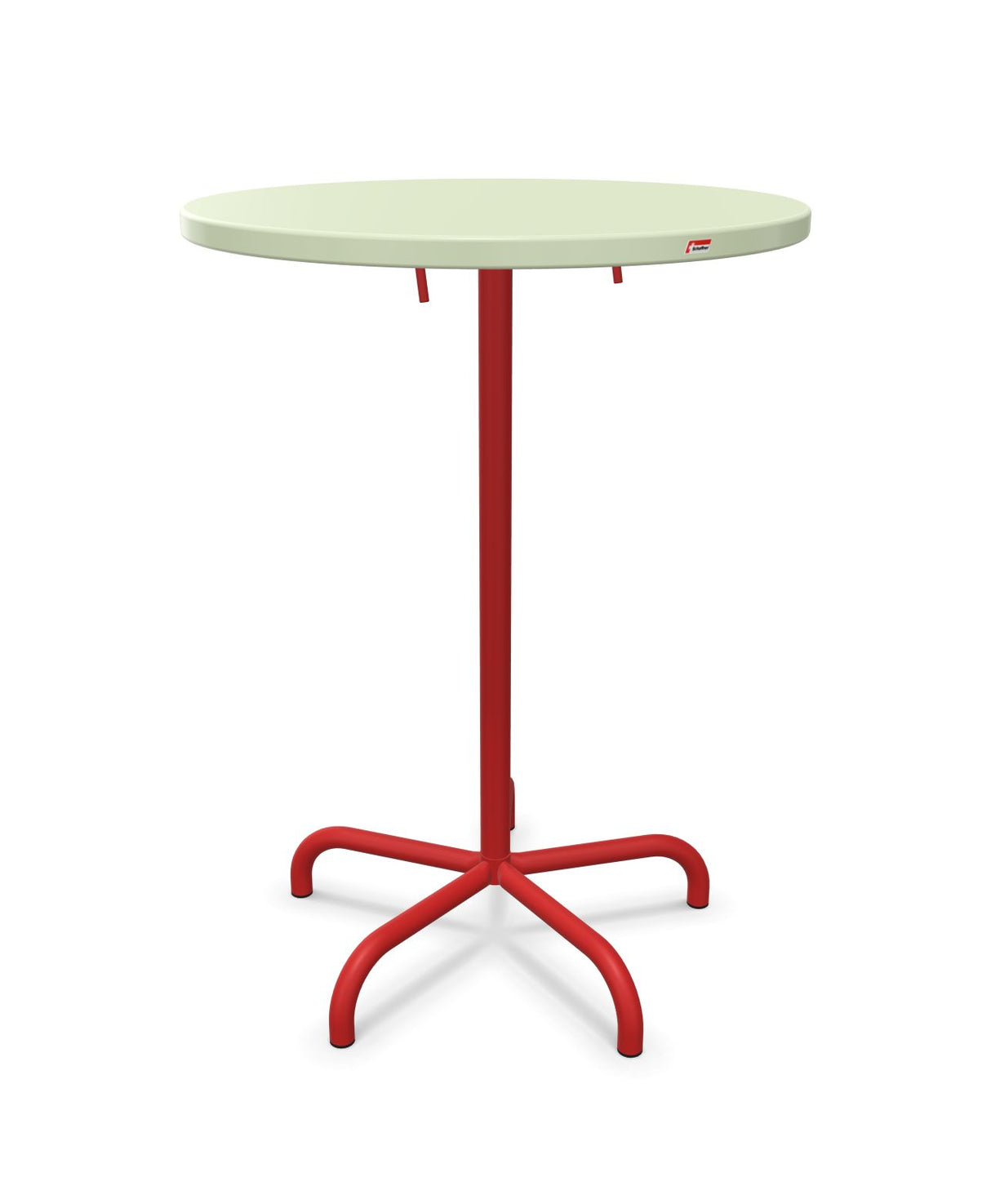 Schaffner Säntis Table haute rabattable ronde Ø80cm h:110cm Vert Pastel 64 Rouge 30