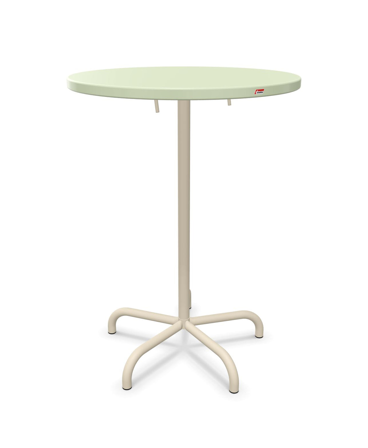 Schaffner Säntis Table haute rabattable ronde Ø80cm h:110cm Vert Pastel 64 Sable Pastel 15