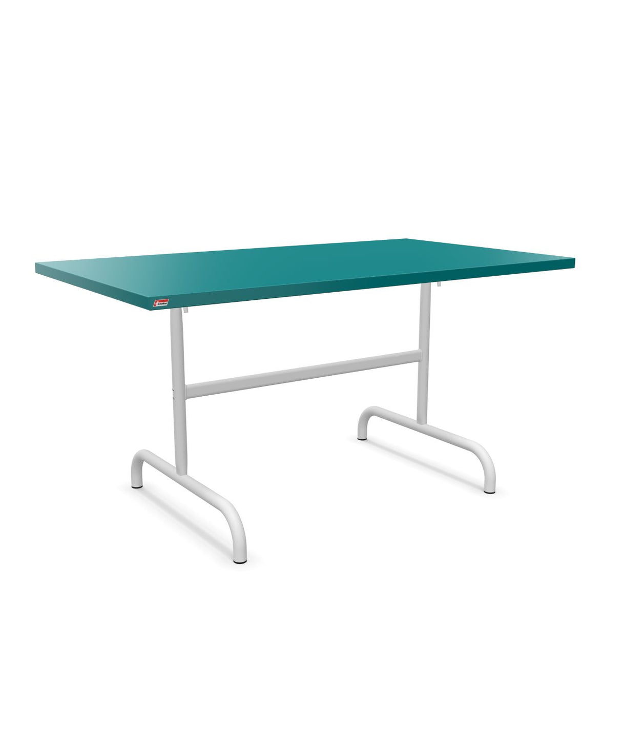 Schaffner Säntis Table repas rabattable 140x80cm Bleu Kali 56 Blanc 90