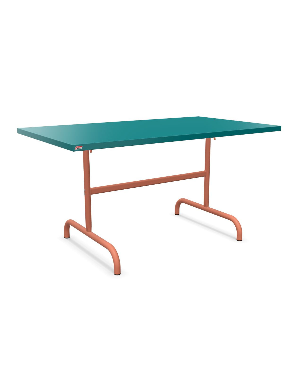 Schaffner Säntis Table repas rabattable 140x80cm Bleu Kali 56 Terracotta 84