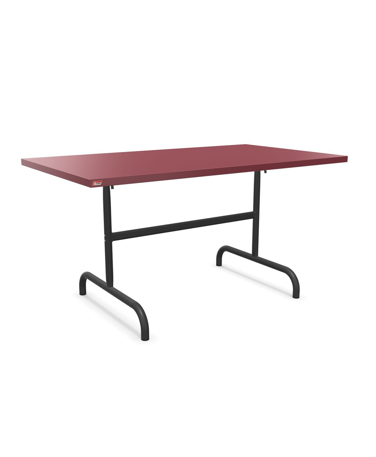 Schaffner Säntis Table repas rabattable 140x80cm Bordeaux 38 Anthracite 77