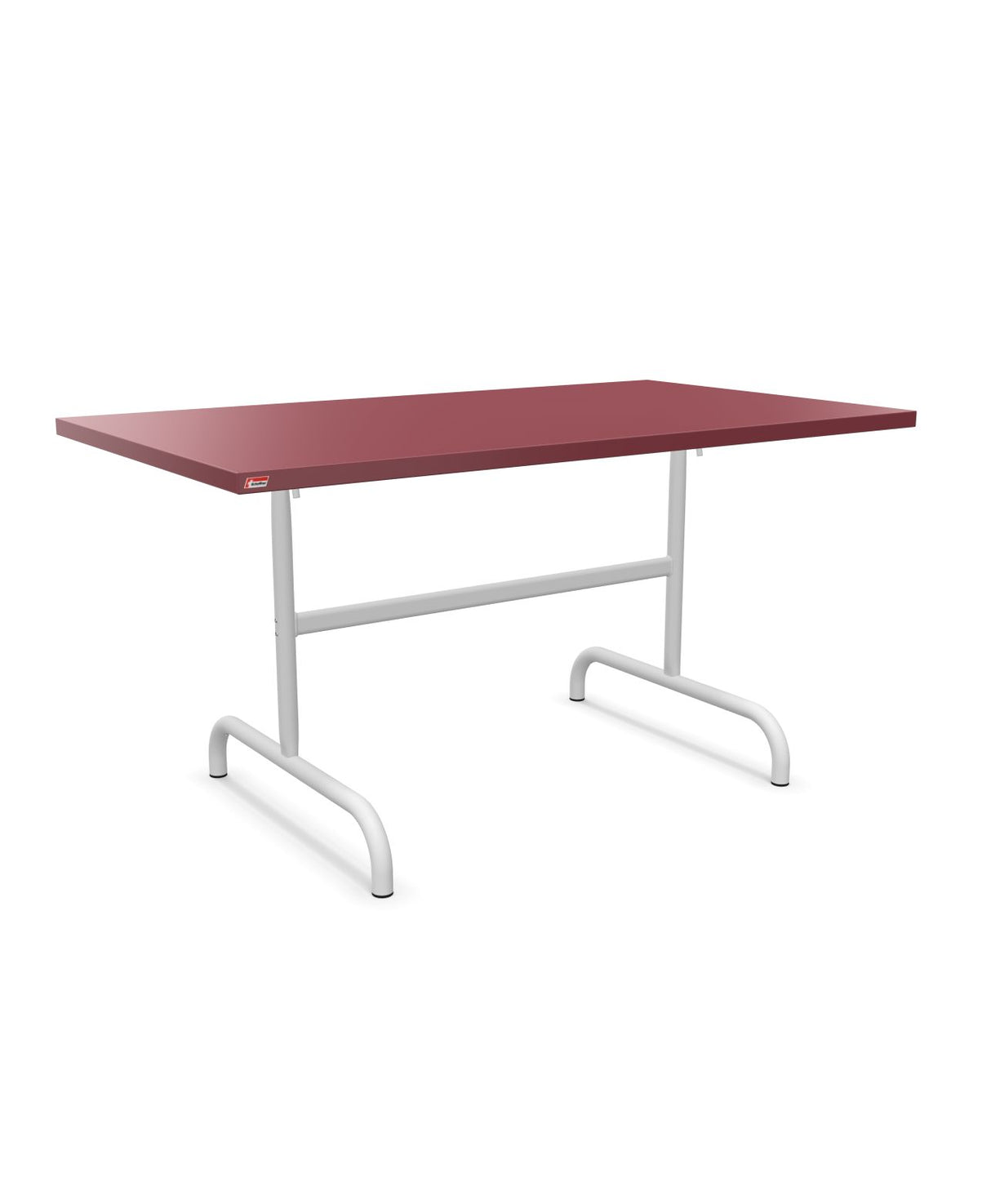 Schaffner Säntis Table repas rabattable 140x80cm Bordeaux 38 Blanc 90