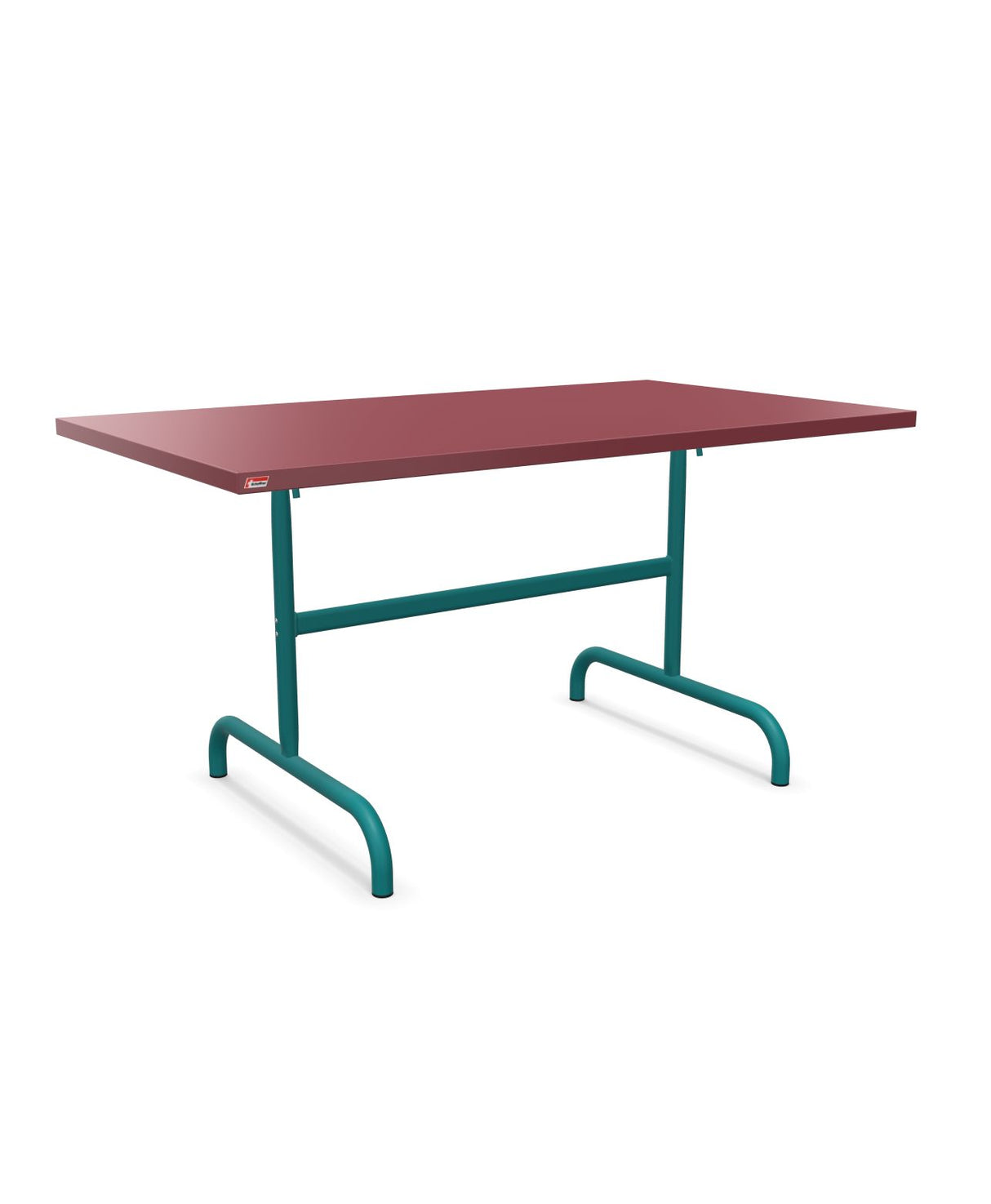 Schaffner Säntis Table repas rabattable 140x80cm Bordeaux 38 Bleu Kali 56