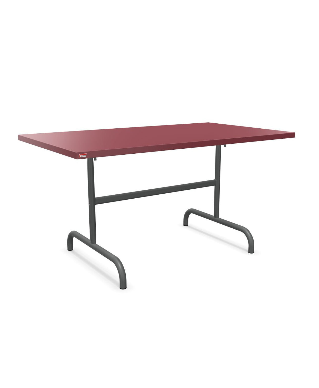 Schaffner Säntis Table repas rabattable 140x80cm Bordeaux 38 Graphite 73