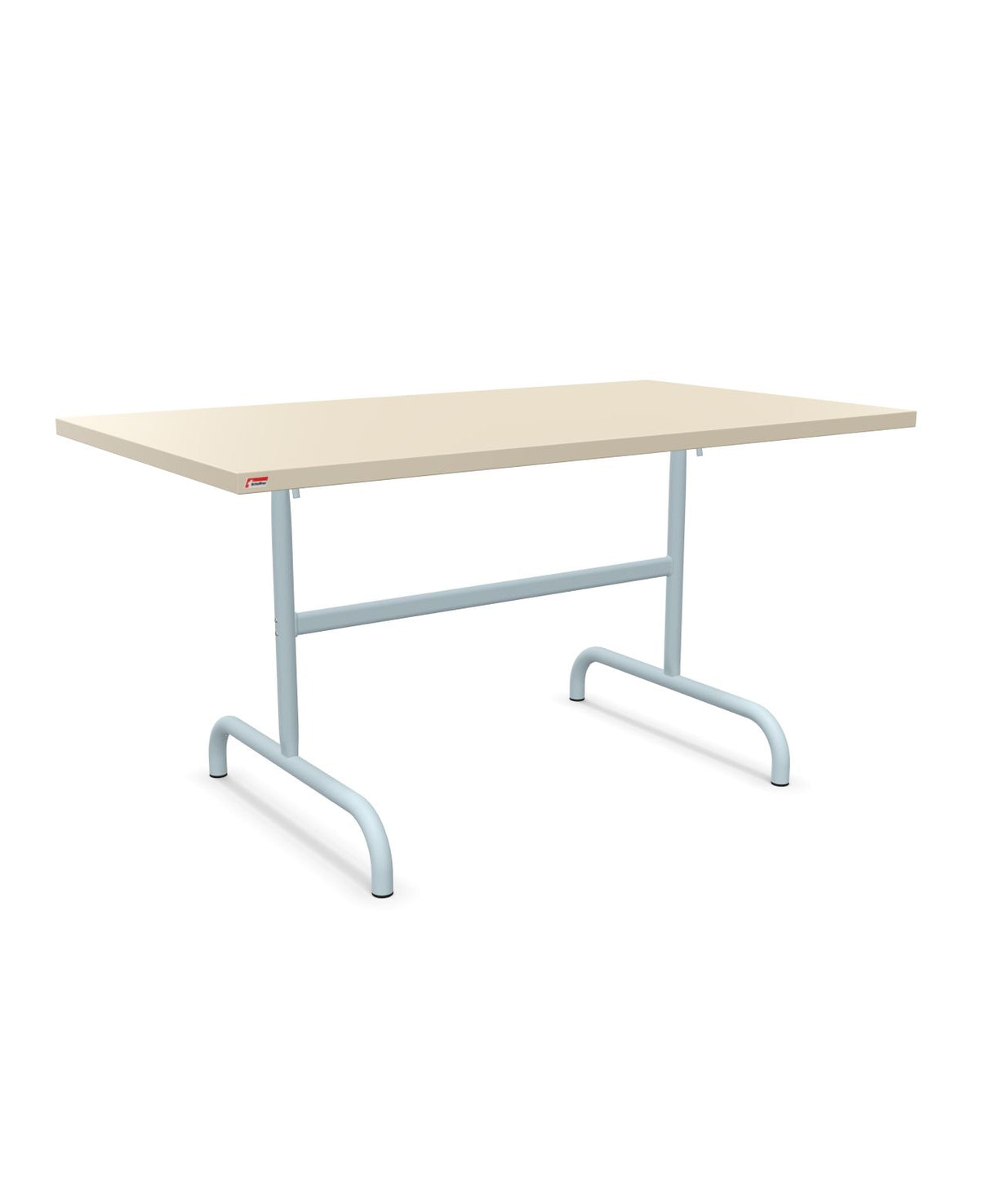 Schaffner Säntis Table repas rabattable 140x80cm Sable Pastel 15 Bleu Pastel 51