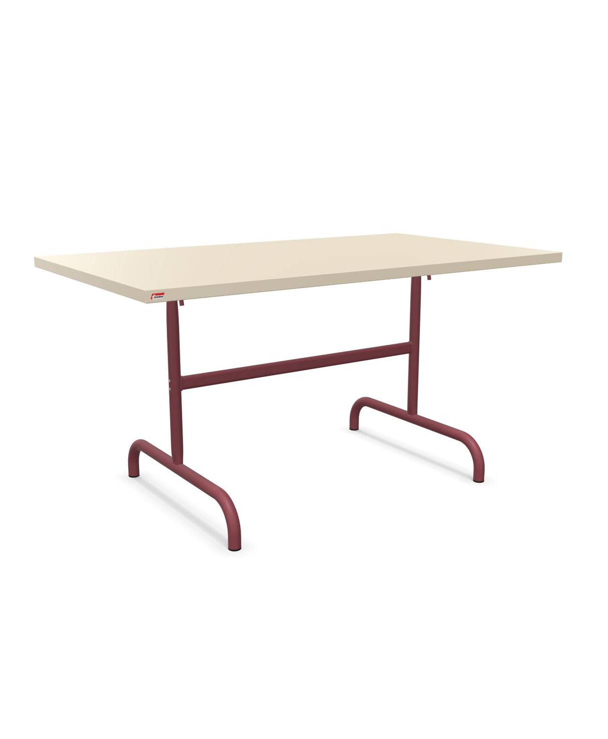 Schaffner Säntis Table repas rabattable 140x80cm Sable Pastel 15 Bordeaux 38