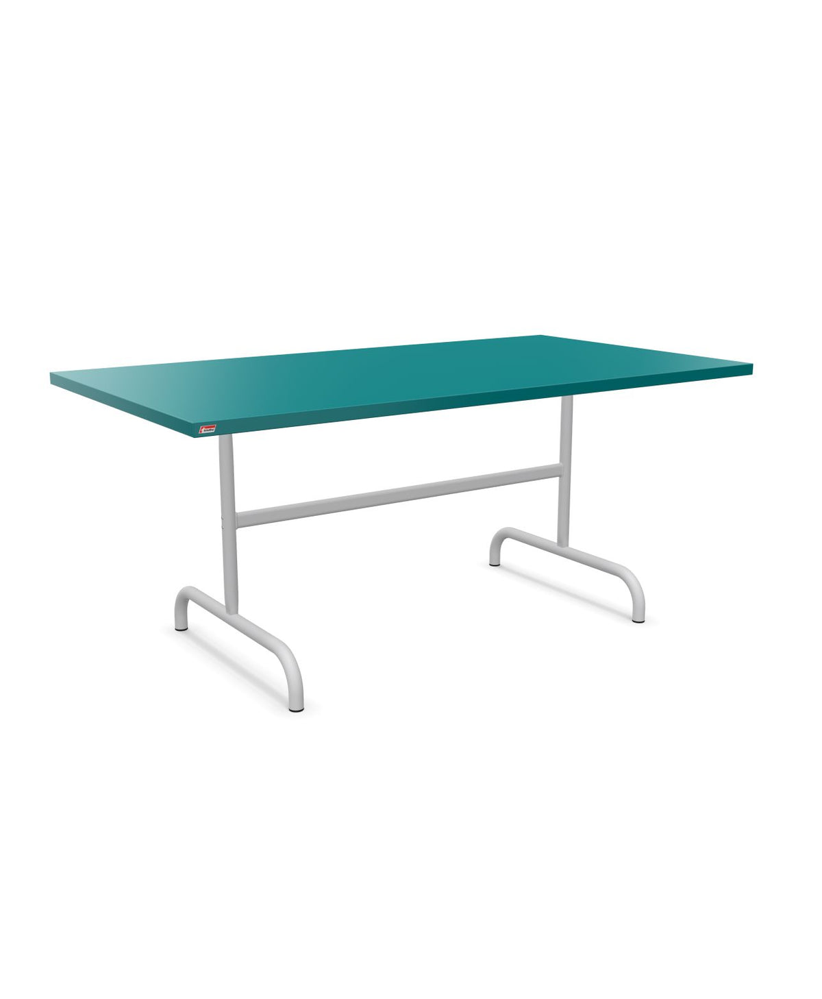 Schaffner Säntis Table repas rabattable 165x90cm Bleu Kali 56 Gris Argent 78