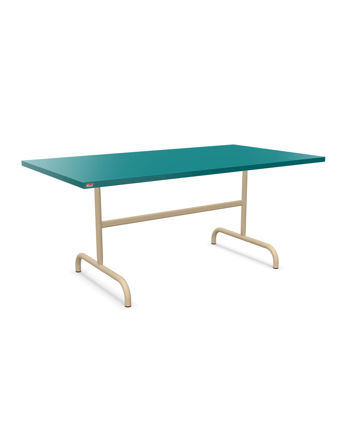 Schaffner Säntis Table repas rabattable 165x90cm Bleu Kali 56 Marron Pastel 83