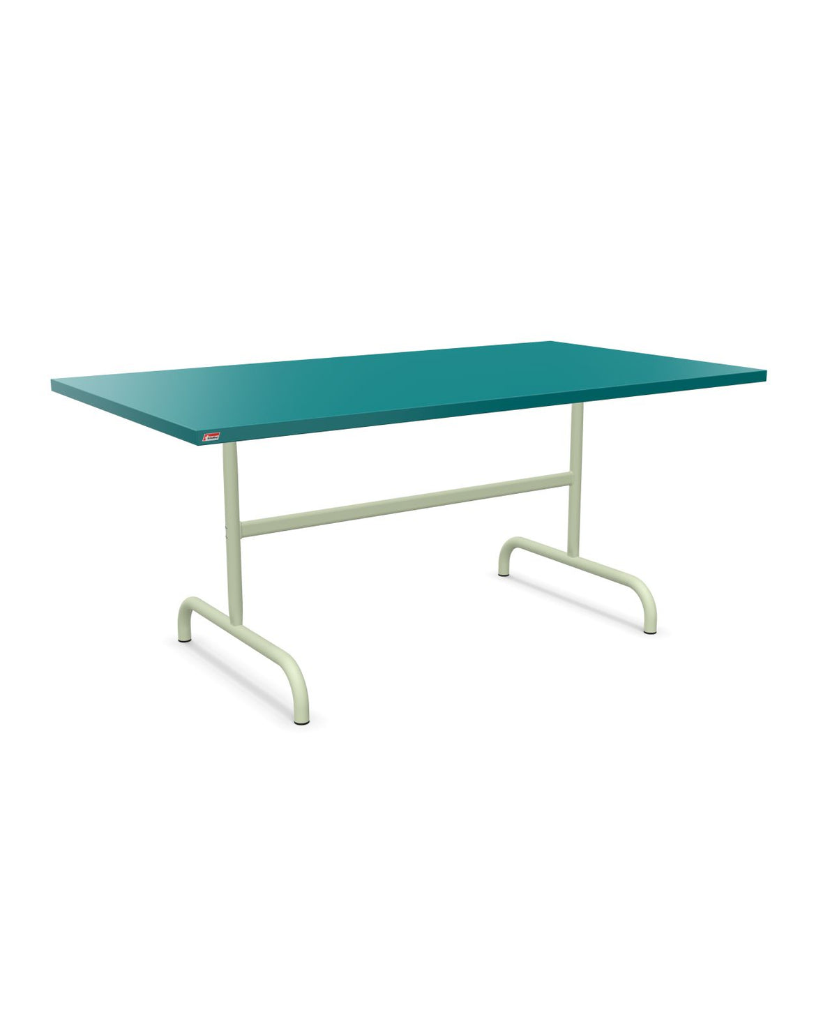 Schaffner Säntis Table repas rabattable 165x90cm Bleu Kali 56 Vert Pastel 64