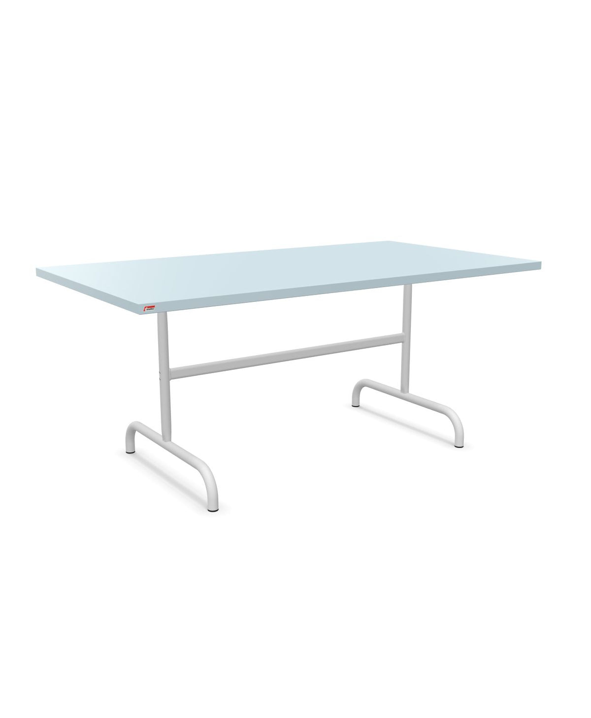 Schaffner Säntis Table repas rabattable 165x90cm Bleu Pastel 51 Blanc 90