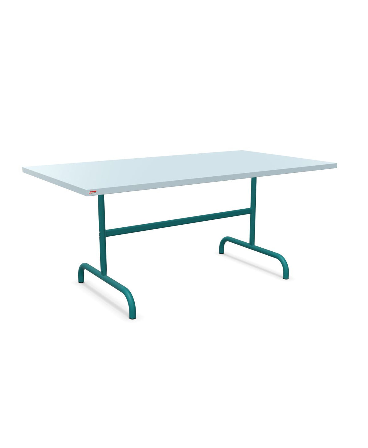 Schaffner Säntis Table repas rabattable 165x90cm Bleu Pastel 51 Bleu Kali 56