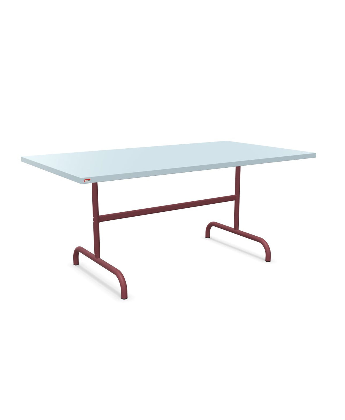 Schaffner Säntis Table repas rabattable 165x90cm Bleu Pastel 51 Bordeaux 38