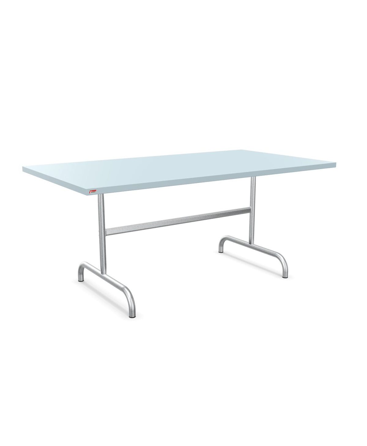 Schaffner Säntis Table repas rabattable 165x90cm Bleu Pastel 51 Galvanisé à chaud 02