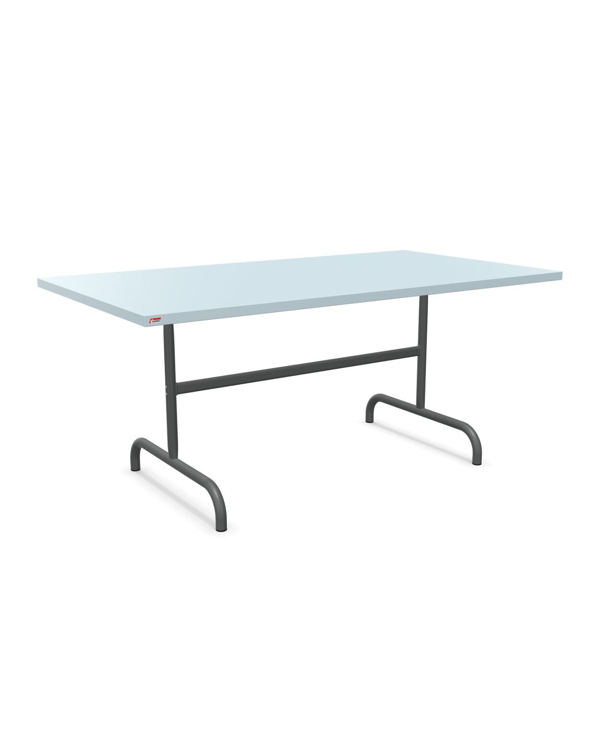 Schaffner Säntis Table repas rabattable 165x90cm Bleu Pastel 51 Graphite 73