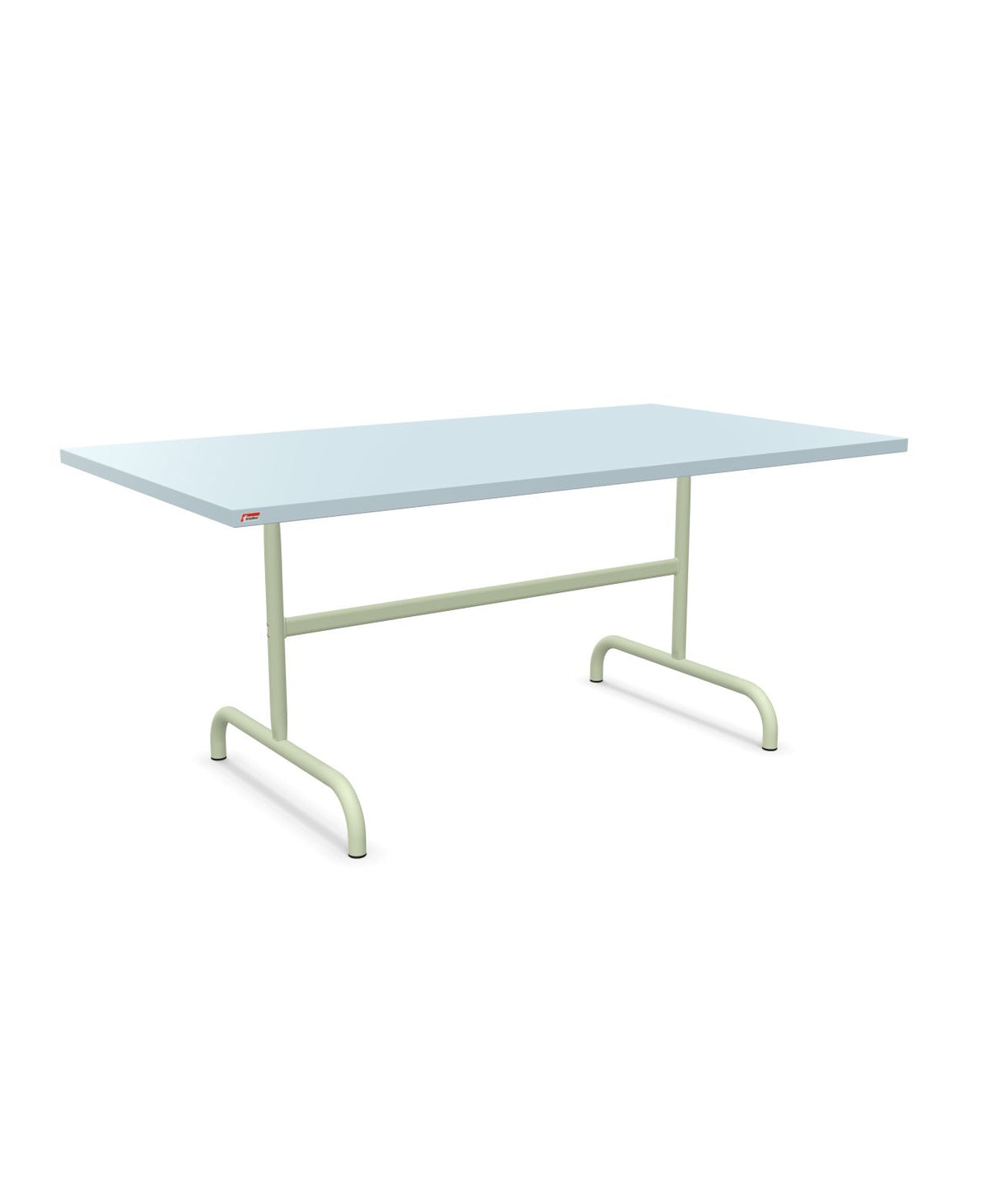 Schaffner Säntis Table repas rabattable 165x90cm Bleu Pastel 51 Vert Pastel 64