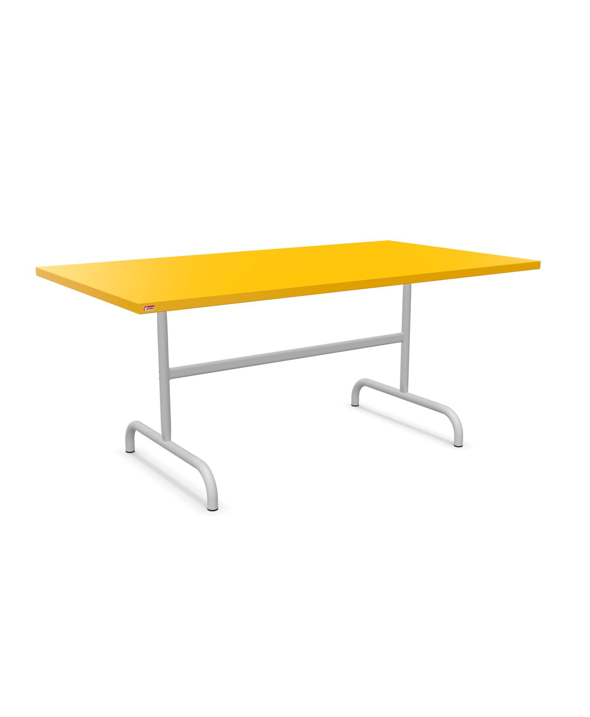 Schaffner Säntis Table repas rabattable 165x90cm Jaune 11 Gris Argent 78