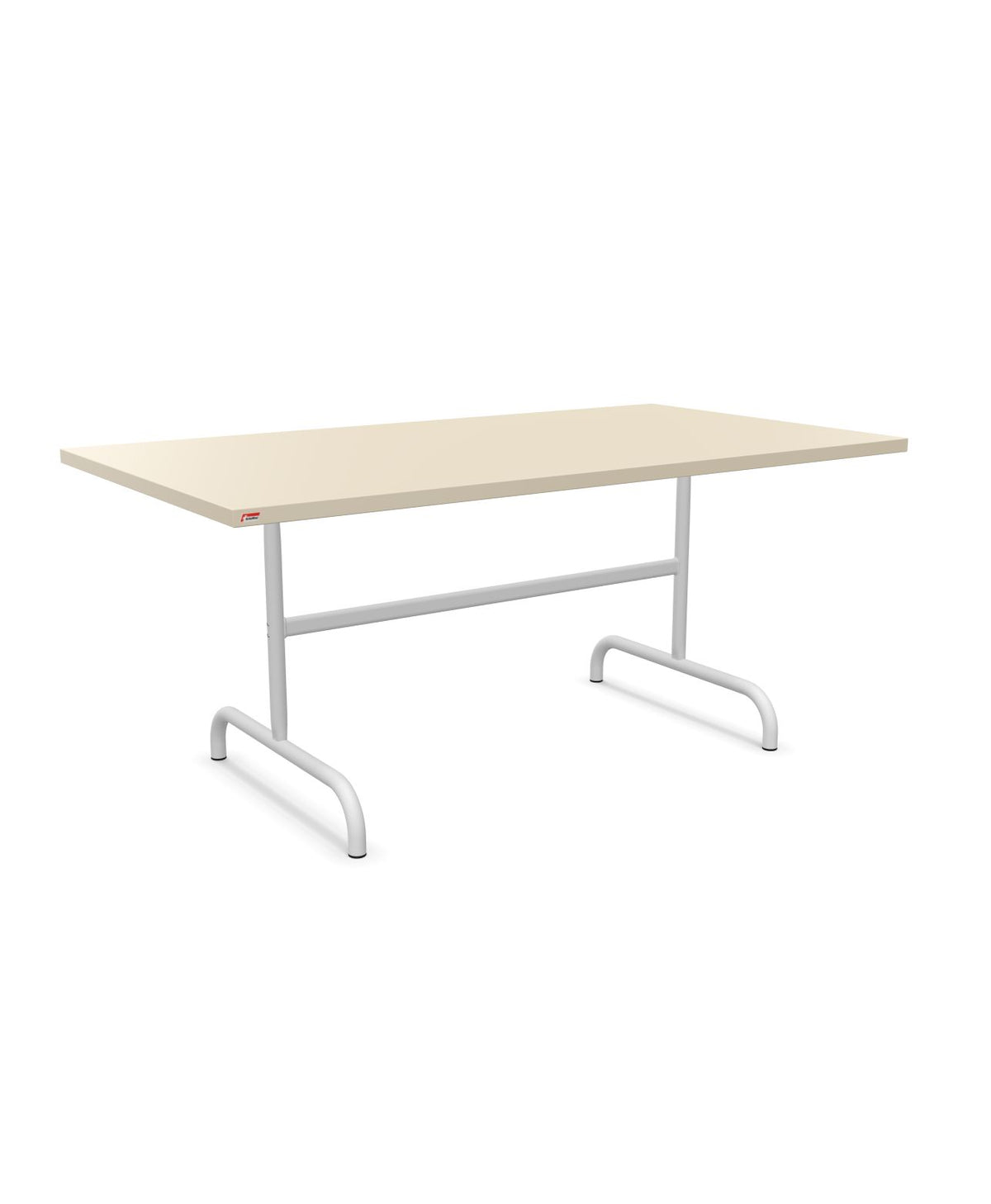 Schaffner Säntis Table repas rabattable 165x90cm Sable Pastel 15 Blanc 90