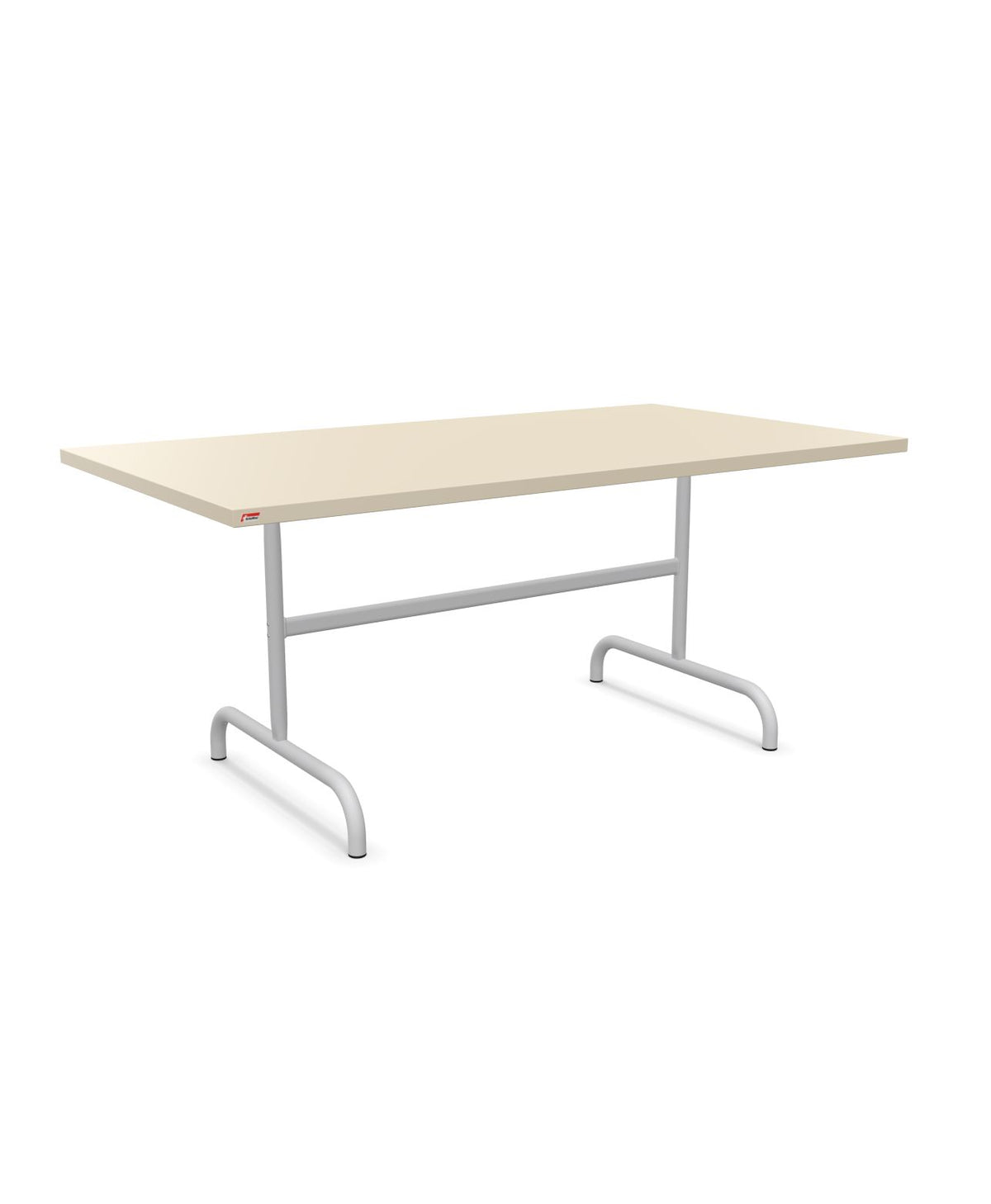 Schaffner Säntis Table repas rabattable 165x90cm Sable Pastel 15 Gris Argent 78