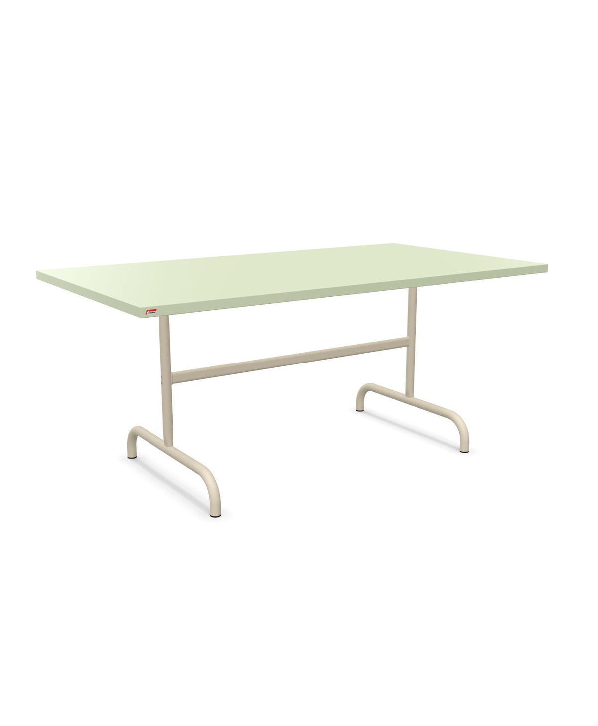 Schaffner Säntis Table repas rabattable 165x90cm Vert Pastel 64 Sable Pastel 15