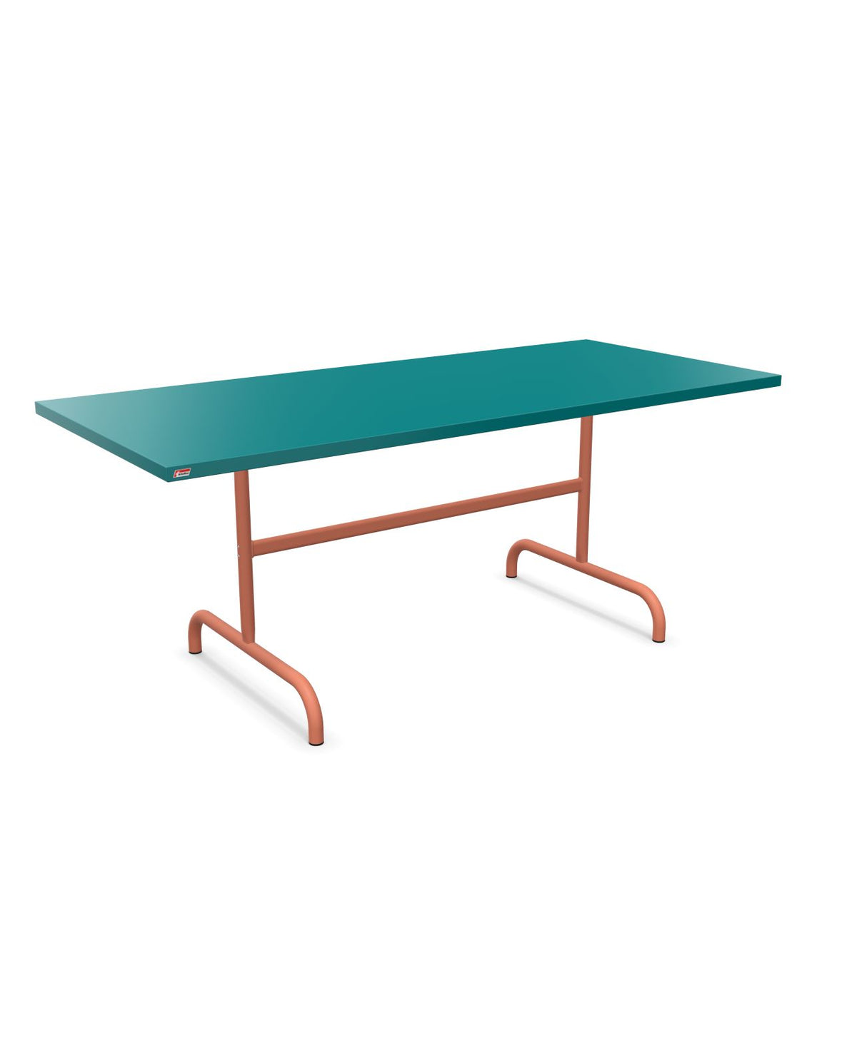Schaffner Säntis Table repas rabattable 180x80cm Bleu Kali 56 Terracotta 84