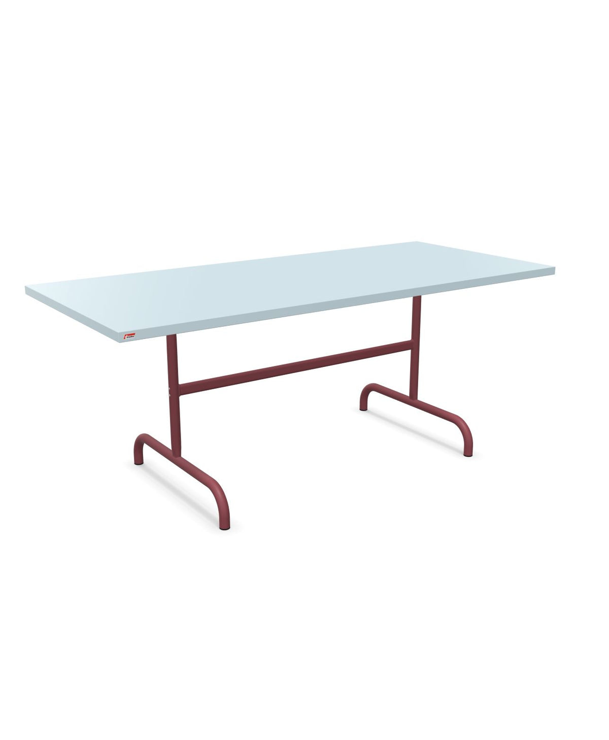 Schaffner Säntis Table repas rabattable 180x80cm Bleu Pastel 51 Bordeaux 38