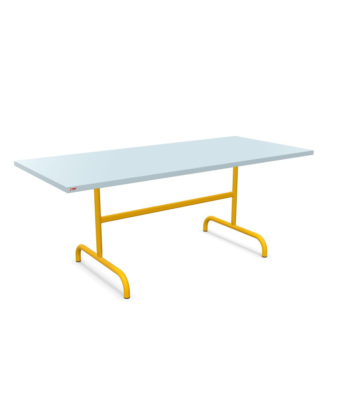 Schaffner Säntis Table repas rabattable 180x80cm Bleu Pastel 51 Jaune 11