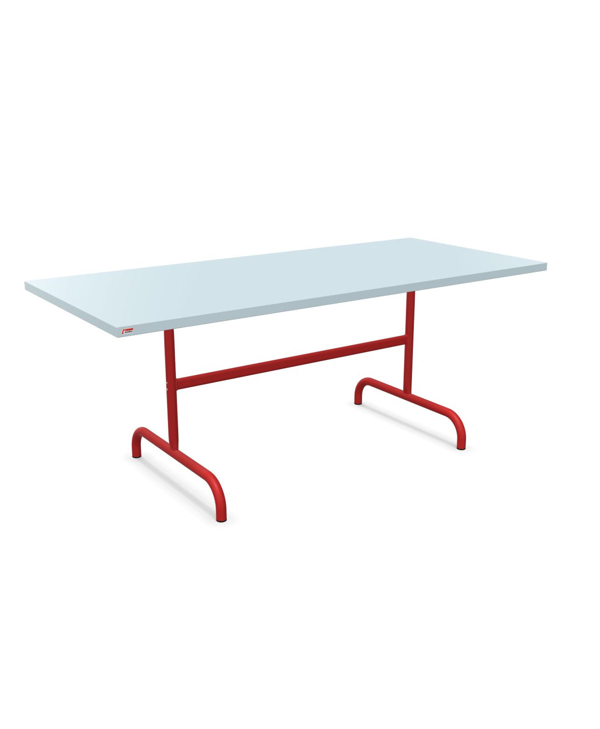 Schaffner Säntis Table repas rabattable 180x80cm Bleu Pastel 51 Rouge 30