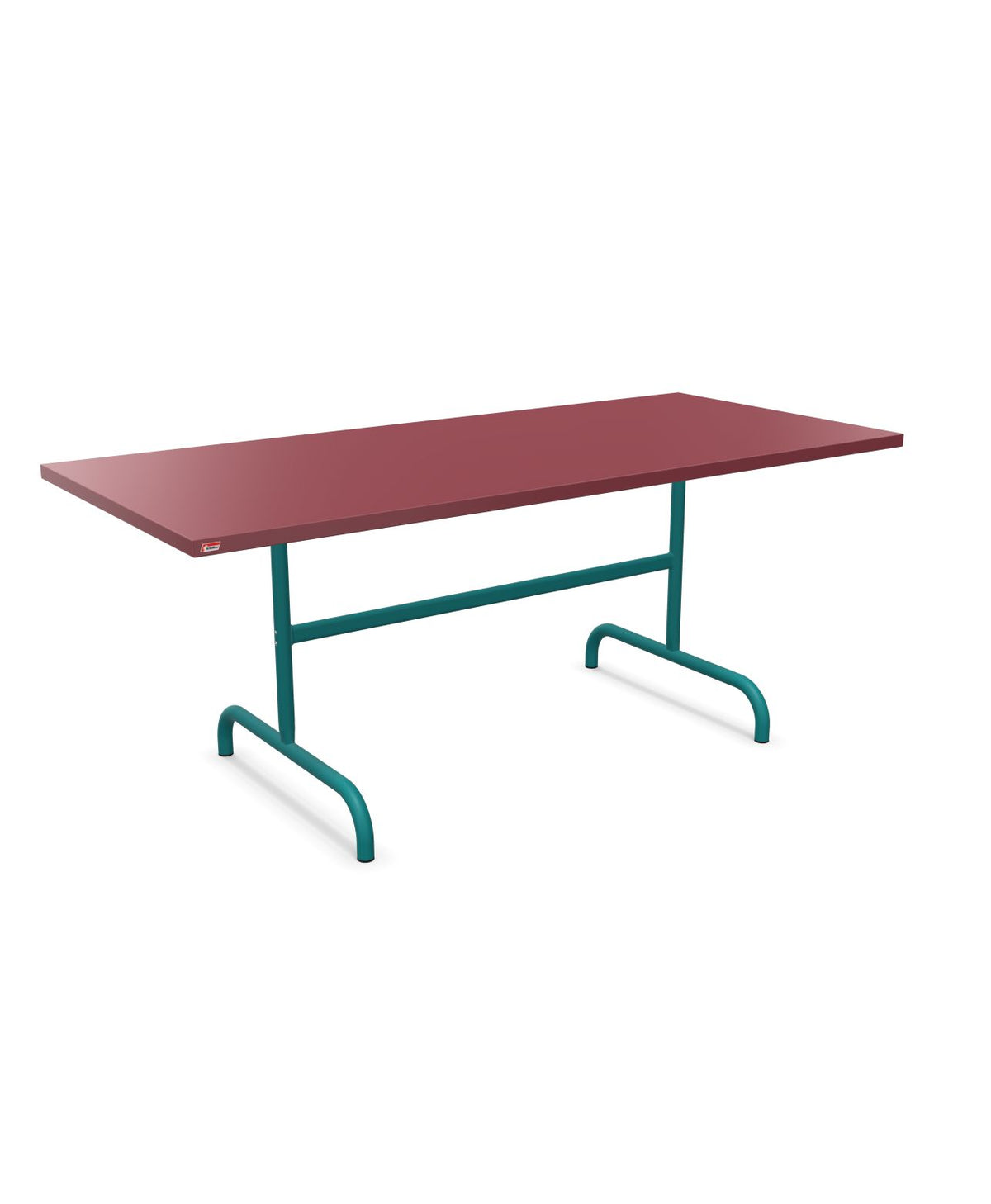 Schaffner Säntis Table repas rabattable 180x80cm Bordeaux 38 Bleu Kali 56