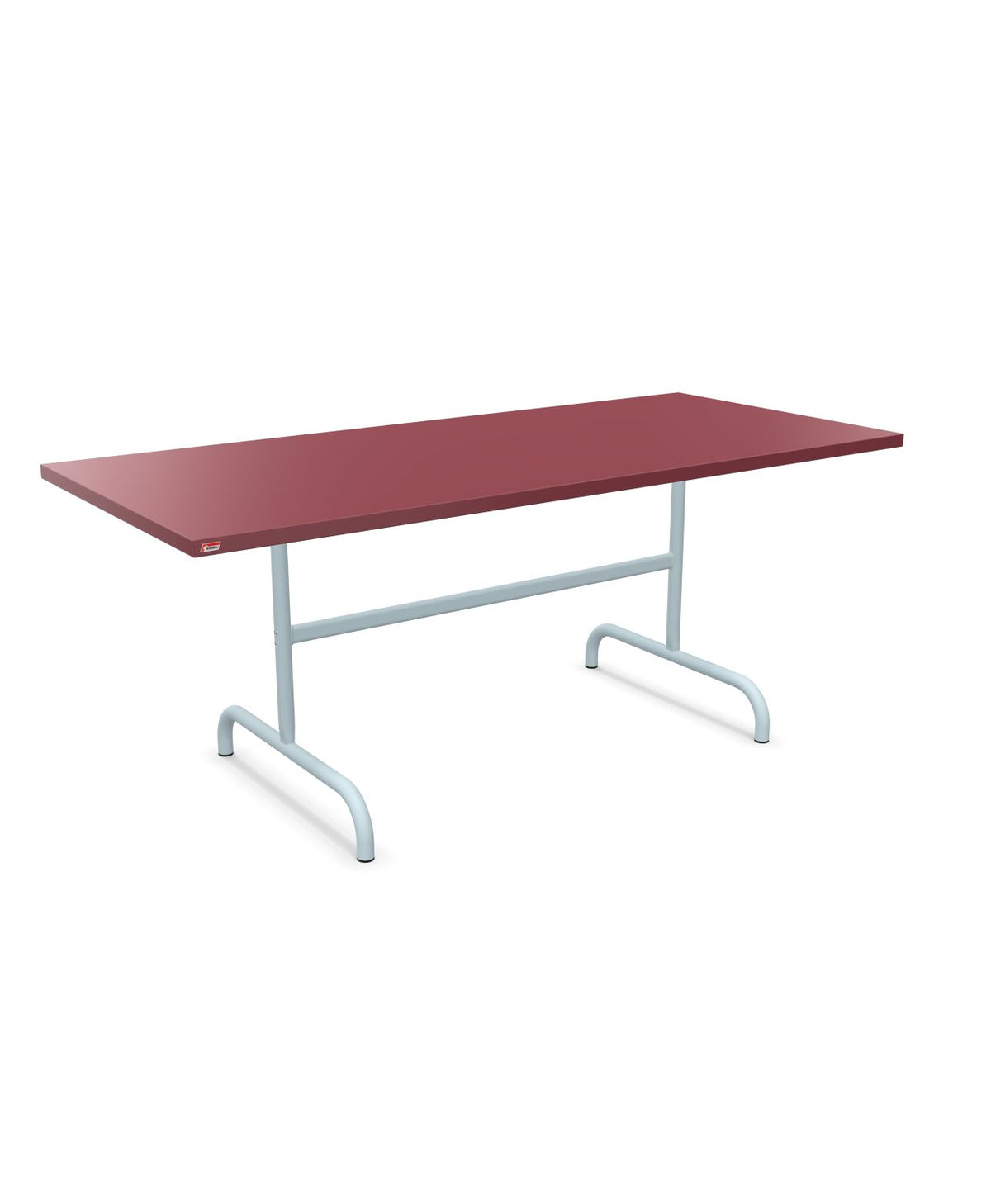 Schaffner Säntis Table repas rabattable 180x80cm Bordeaux 38 Bleu Pastel 51