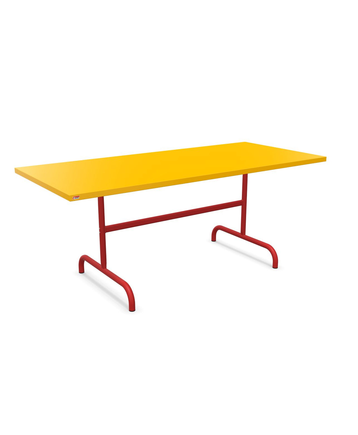 Schaffner Säntis Table repas rabattable 180x80cm Jaune 11 Rouge 30