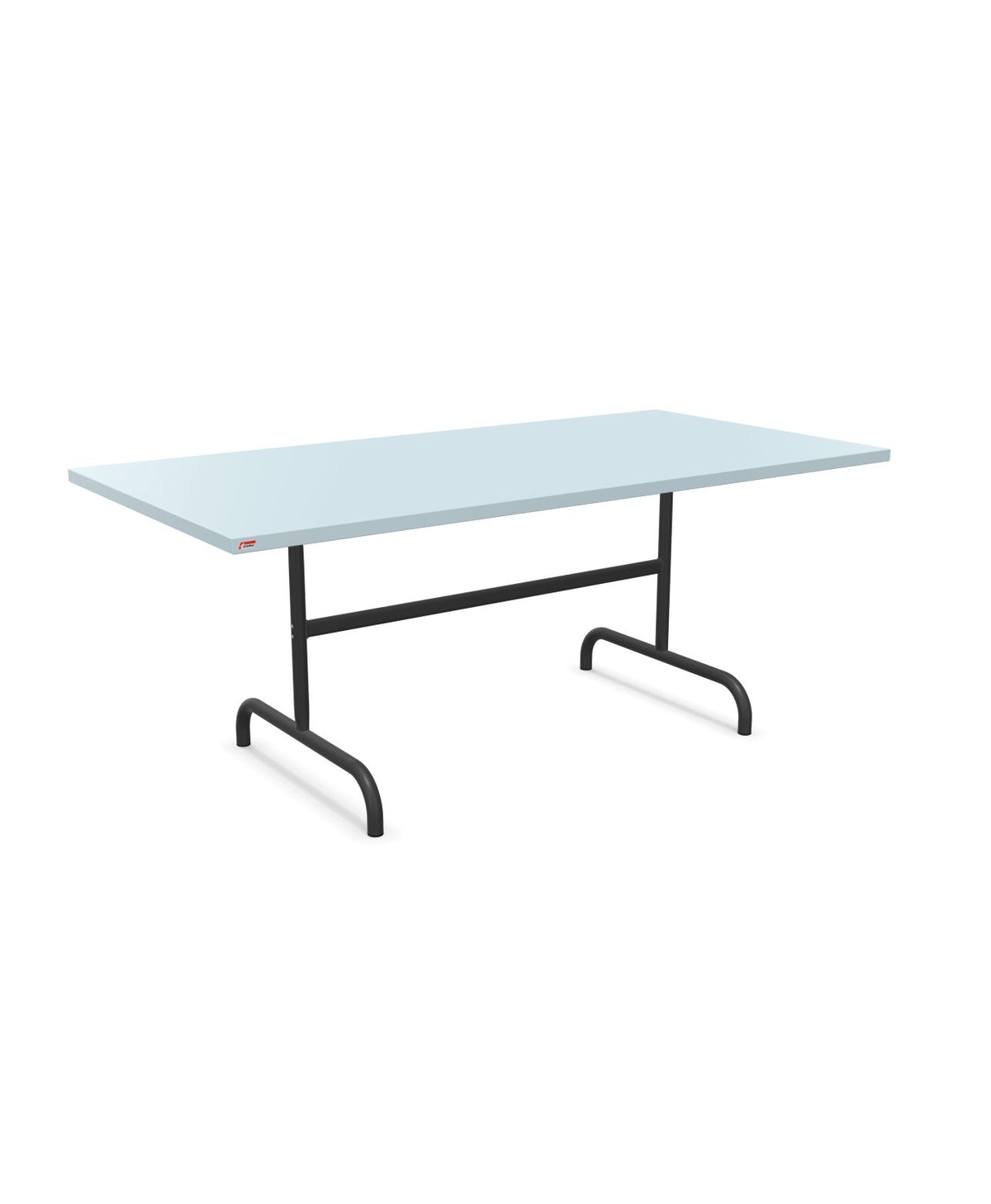 Schaffner Säntis Table repas rabattable 180x90cm Bleu Pastel 51 Anthracite 77