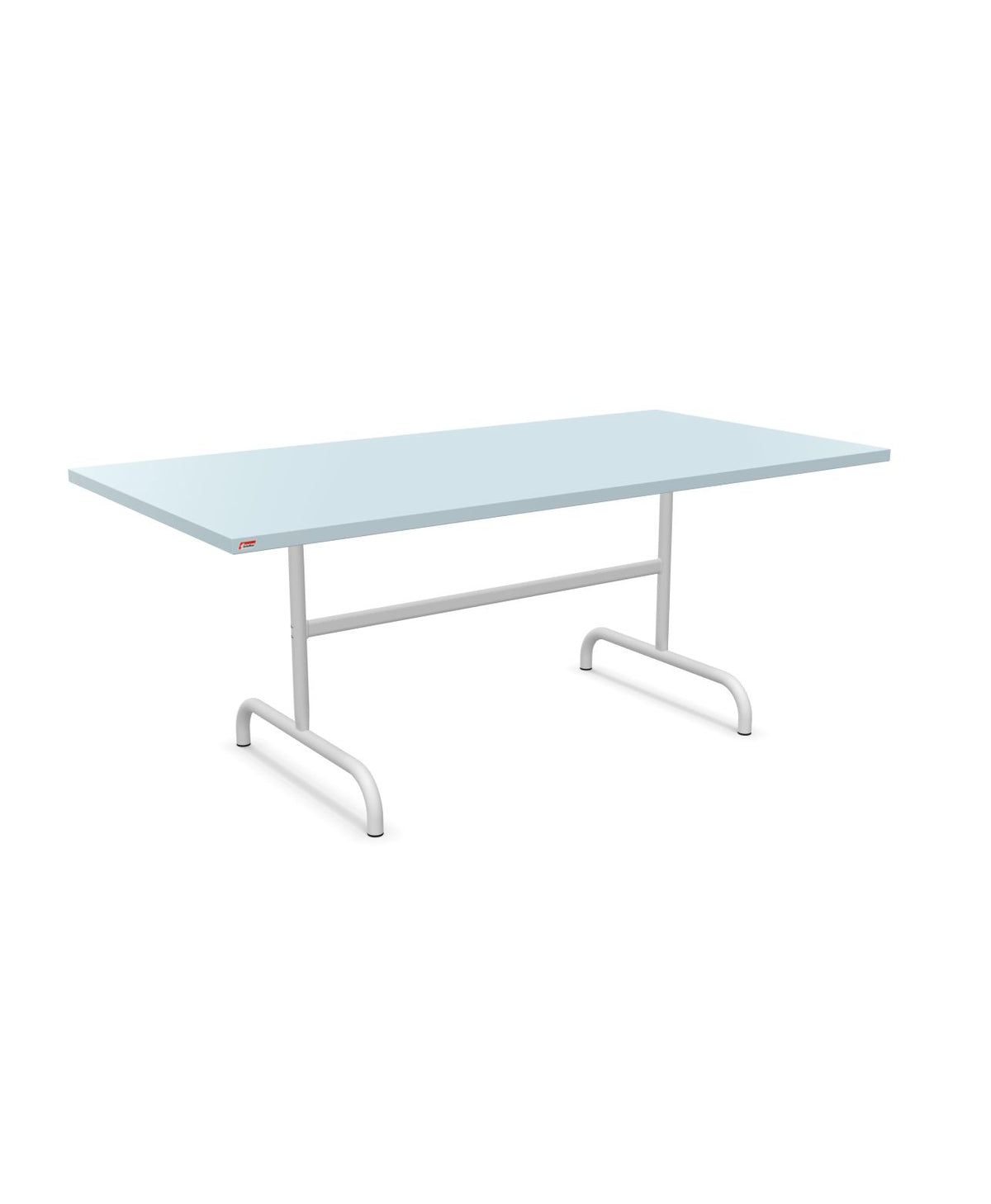 Schaffner Säntis Table repas rabattable 180x90cm Bleu Pastel 51 Blanc 90