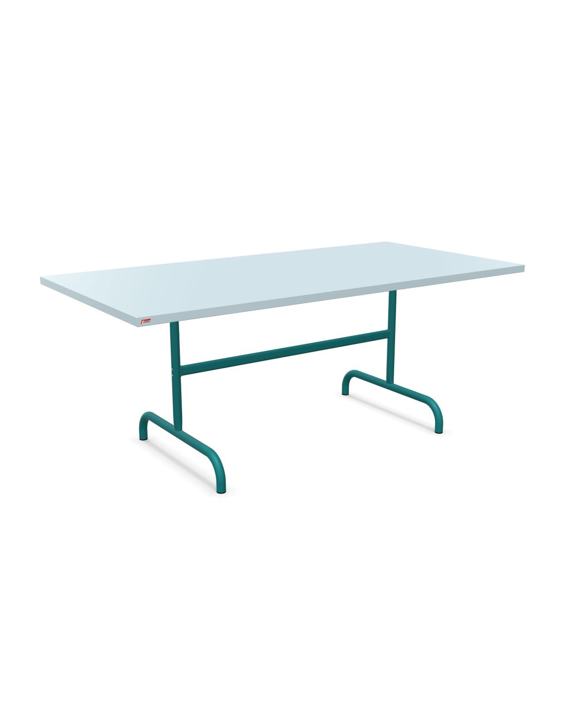 Schaffner Säntis Table repas rabattable 180x90cm Bleu Pastel 51 Bleu Kali 56
