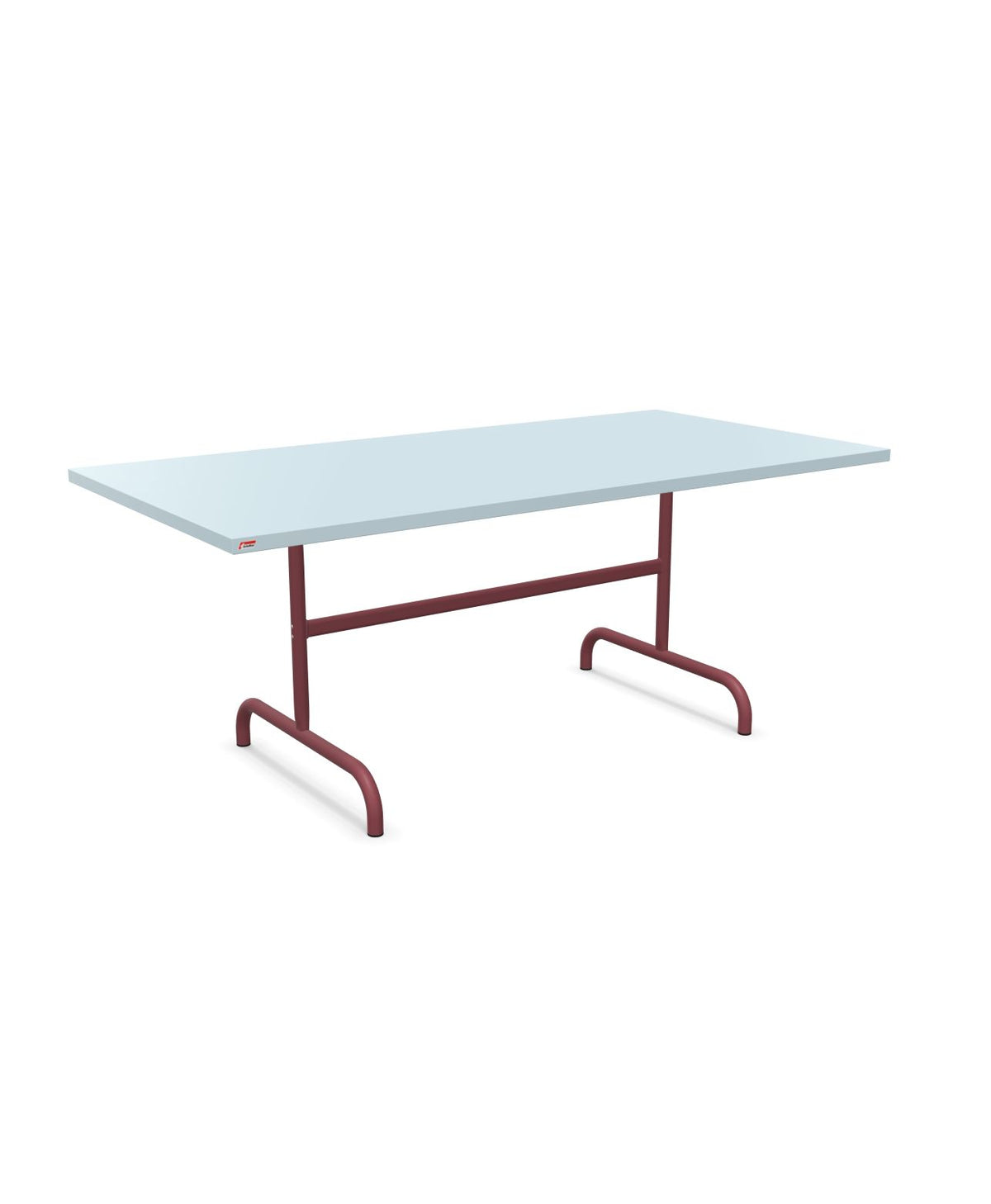 Schaffner Säntis Table repas rabattable 180x90cm Bleu Pastel 51 Bordeaux 38
