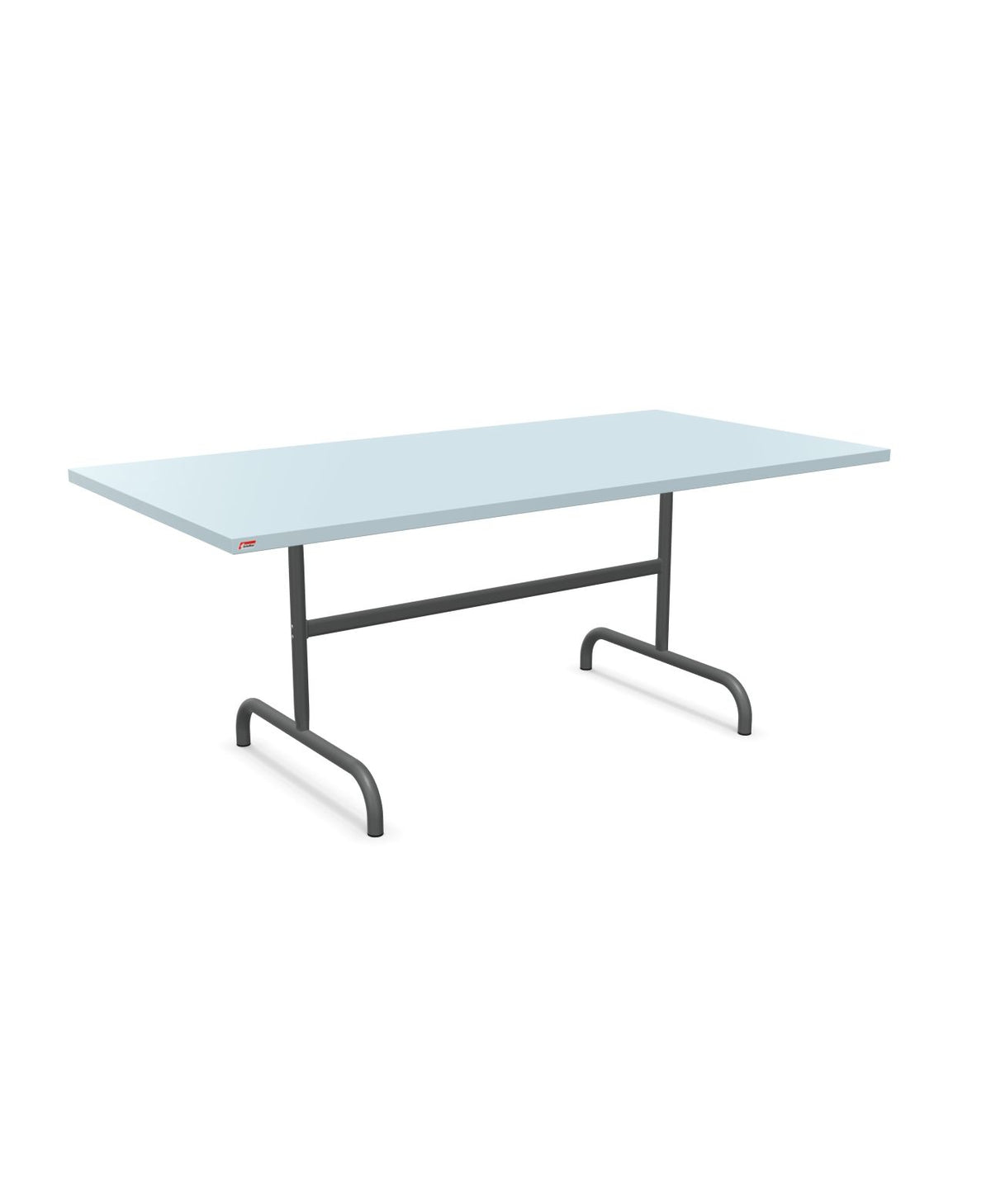 Schaffner Säntis Table repas rabattable 180x90cm Bleu Pastel 51 Graphite 73