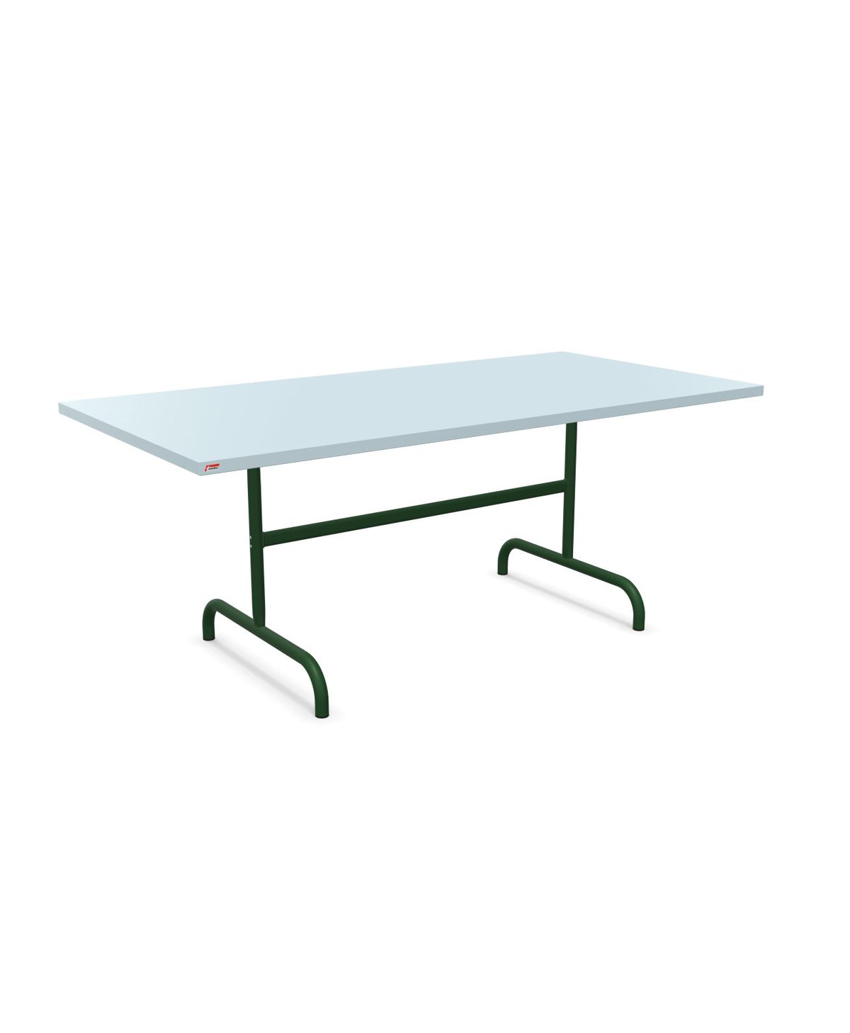 Schaffner Säntis Table repas rabattable 180x90cm Bleu Pastel 51 Vert Sapin 66