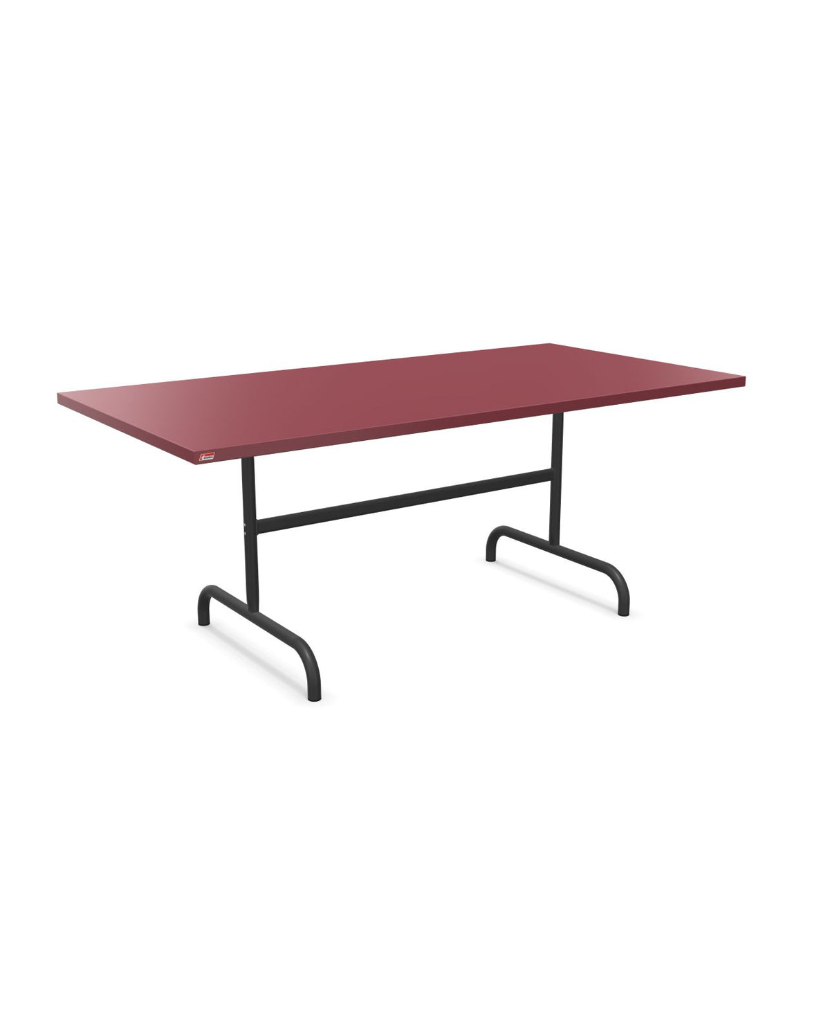 Schaffner Säntis Table repas rabattable 180x90cm Bordeaux 38 Anthracite 77